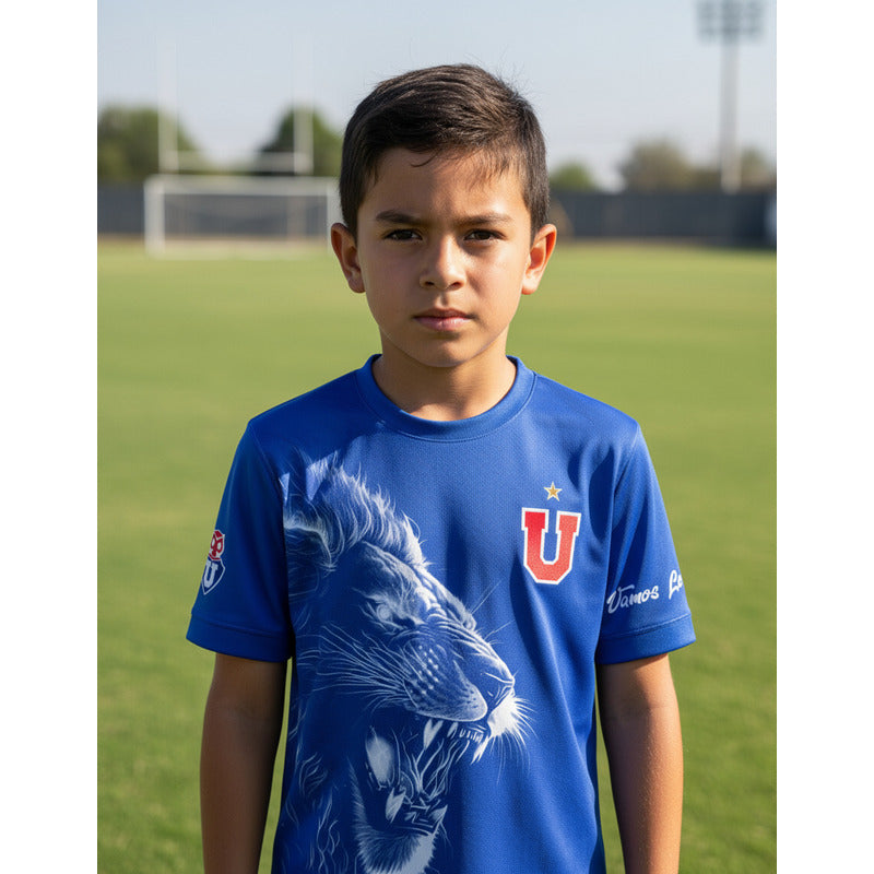 Camiseta Universidad de Chile León Blanco - Los Leones Azul
