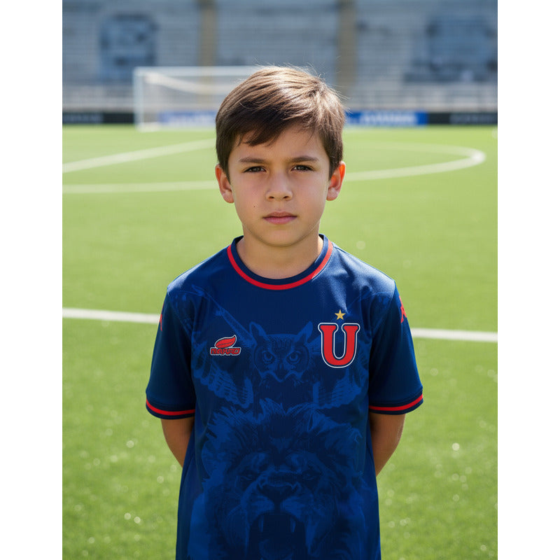 Camiseta U De Chile León Búho Hinchas Niños Y Adultos