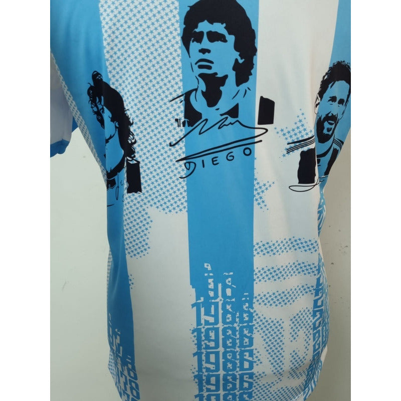 Camiseta Fantasia Argentina Campeon, Kempes, Maradona, Messi