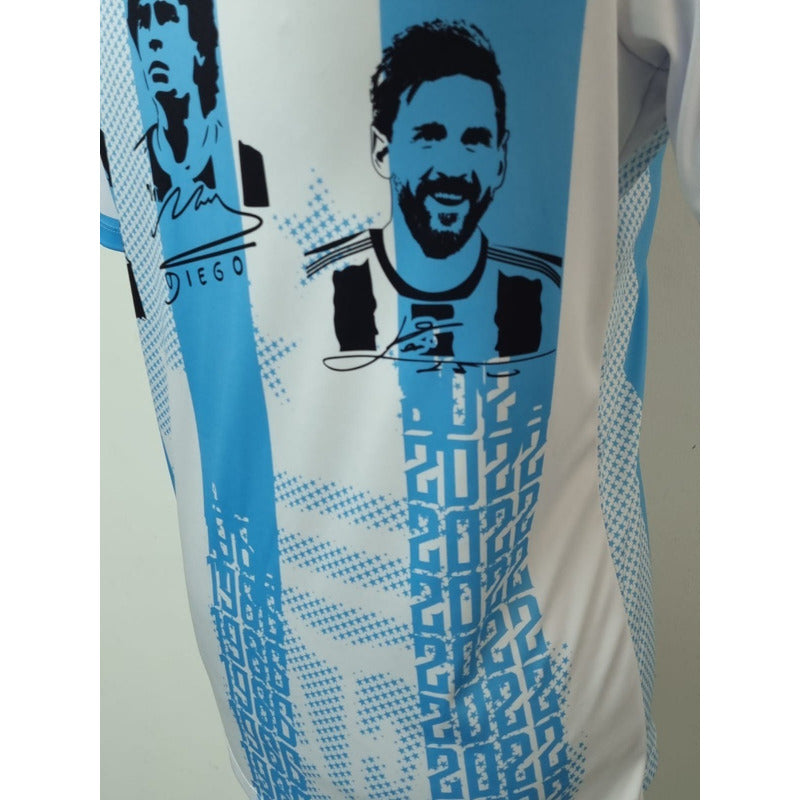 Camiseta Fantasia Argentina Campeon, Kempes, Maradona, Messi