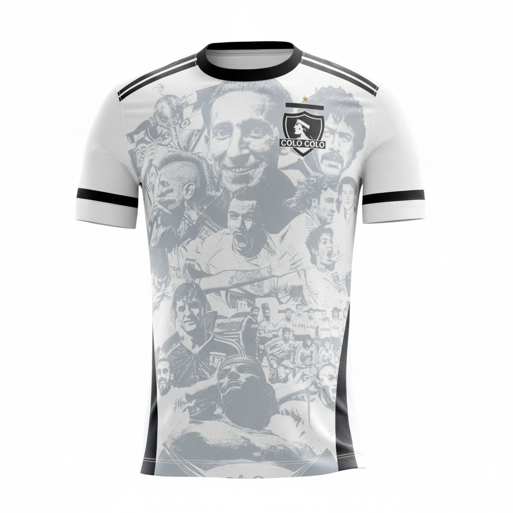 Camiseta Historia Colo Colo Blanca - Jugadores Históricos