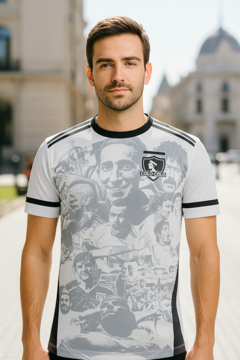 Camiseta Historia Colo Colo Blanca - Jugadores Históricos